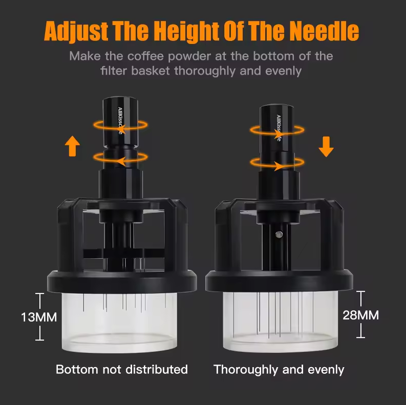 ALIKISSCAFE Stirrer Distribusi Kopi Espresso WDT Barista 10 Needle 58mm - AK-325 Gambar produk ALIKISSCAFE Stirrer Distribusi Kopi Espresso WDT Barista 10 Needle 58mm - AK-325