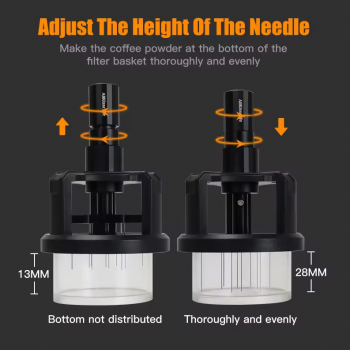 Gambar produk ALIKISSCAFE Stirrer Distribusi Kopi Espresso WDT Barista 10 Needle 58mm - AK-325