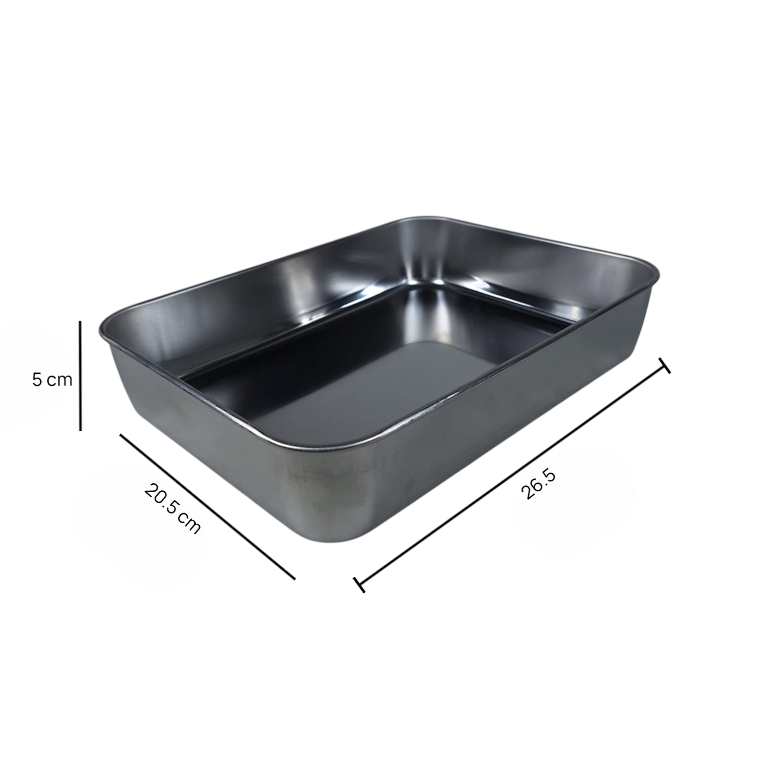 Eggy Loyang Nampan Tray Grill Pan Oven Baking Stainless Steel 430 26.5x20.5x5cm - EG36 Gambar produk Eggy Loyang Nampan Tray Grill Pan Oven Baking Stainless Steel 430 26.5x20.5x5cm - EG36