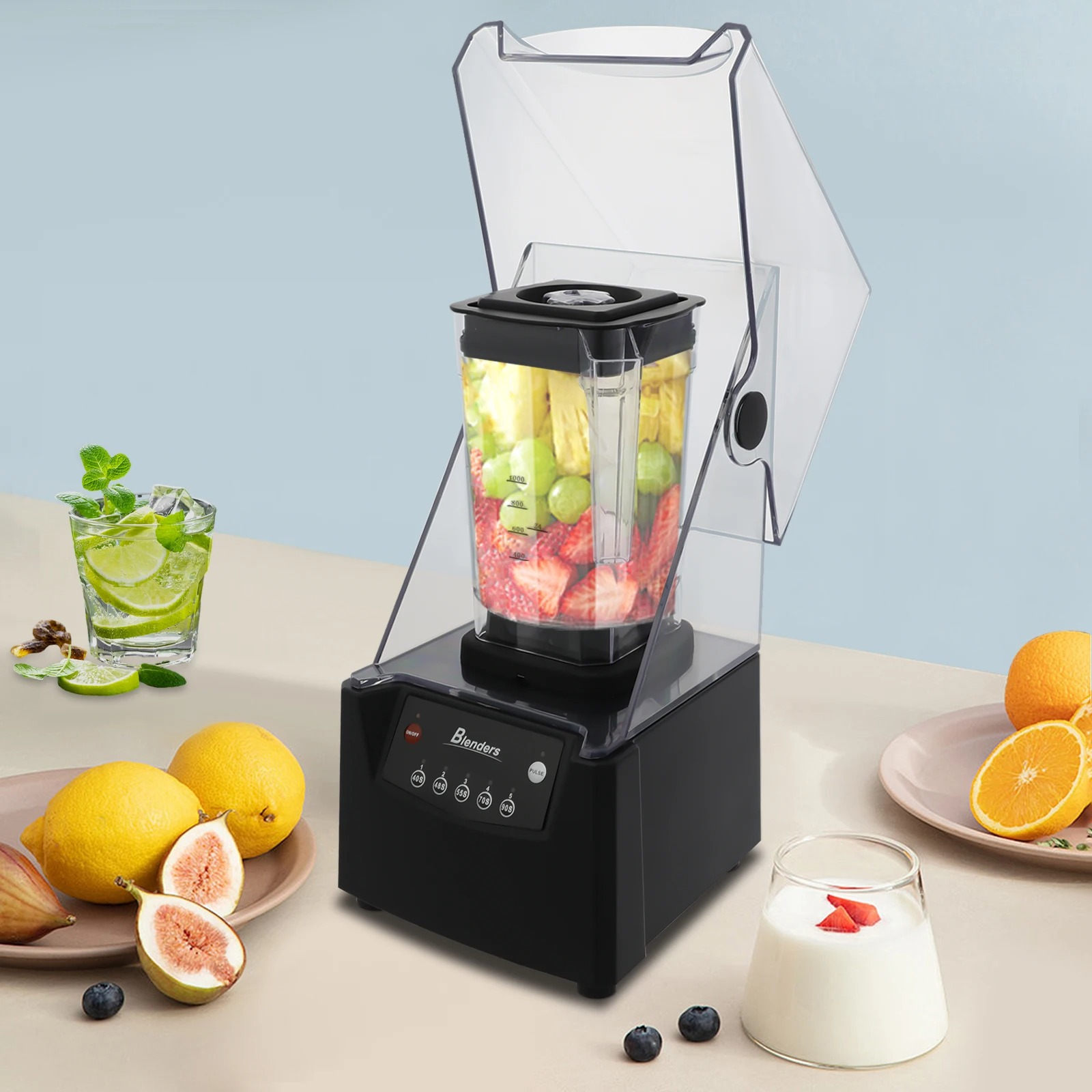 Yunlin Blender Buah Smoothie Ice Crusher Silent Steel Blade 2600W 2L - XTY-333 Gambar produk Yunlin Blender Buah Smoothie Ice Crusher Silent Steel Blade 2600W 2L - XTY-333