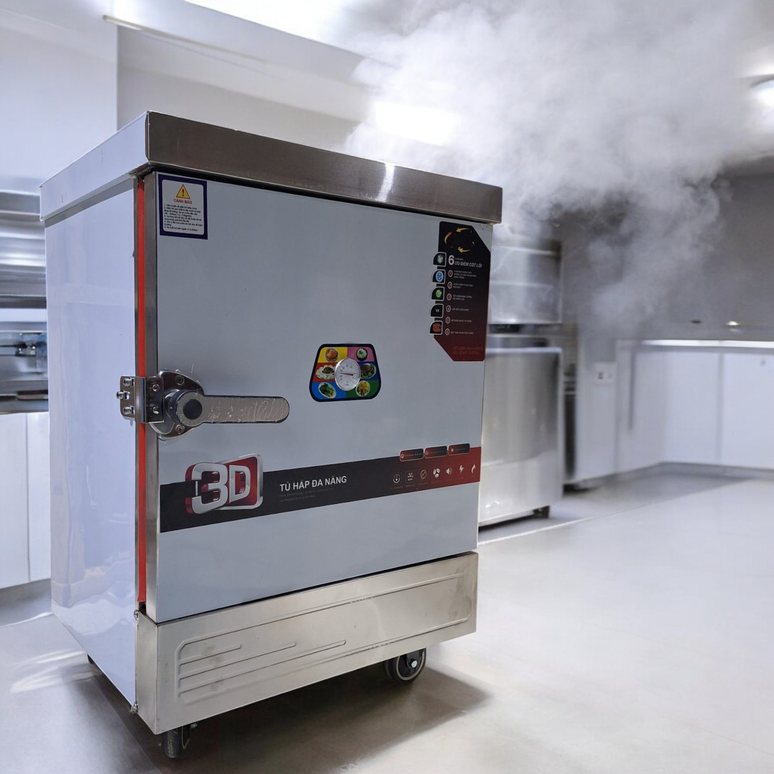 Gambar produk Menshi Mesin Steamer Nasi Rice Steaming Cabinet 6 Tray 90 People 9kW - MS-9