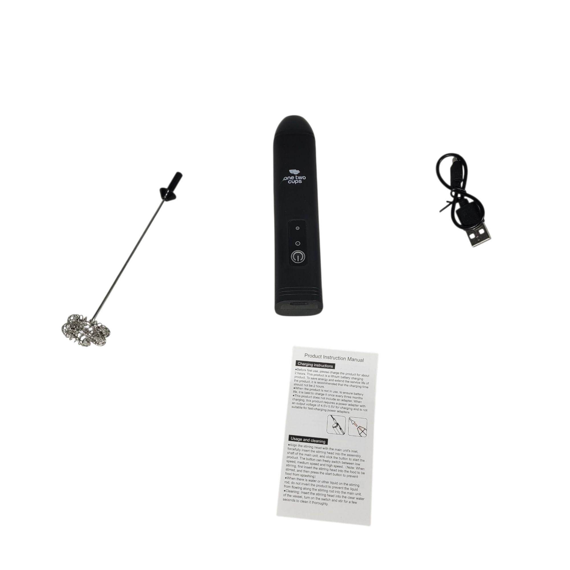 One Two Cups Hand Mixer Mini Pengocok Telur Kopi Milk Frother 500mAh - NPQ01 Gambar produk One Two Cups Hand Mixer Mini Pengocok Telur Kopi Milk Frother 500mAh - NPQ01