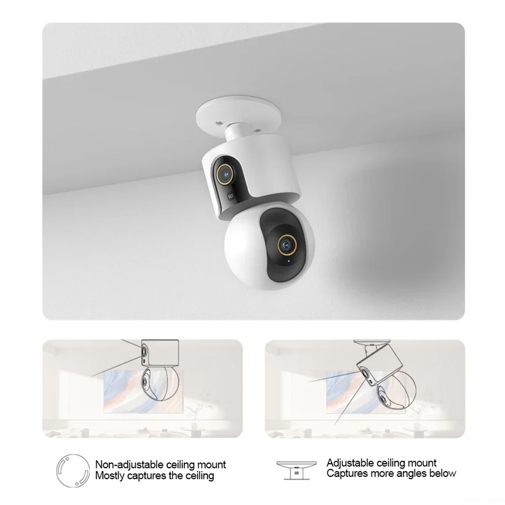 Xiaomi Kamera CCTV Dual Lens PTZ 360 Degree AI Detection WiFi 6 4MP - C500 Gambar produk Xiaomi Kamera CCTV Dual Lens PTZ 360 Degree AI Detection WiFi 6 4MP - C500
