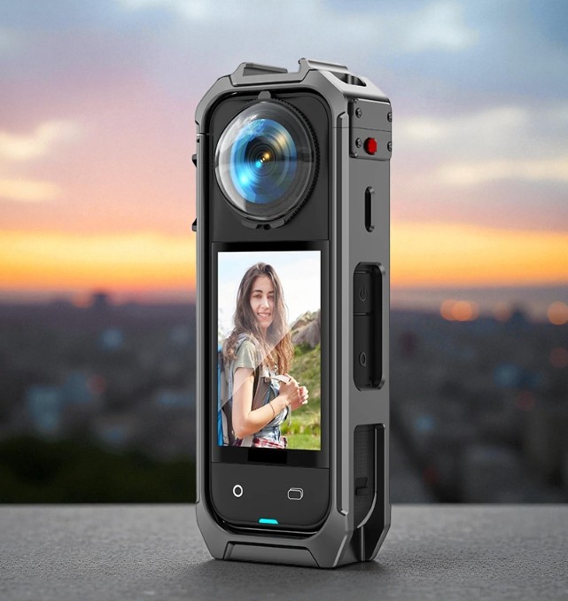 Martvsen Protective Frame Case Rabbit Cage Cold Shoe for Insta360 X5 - MT-X5 Gambar produk Martvsen Protective Frame Case Rabbit Cage Cold Shoe for Insta360 X5 - MT-X5