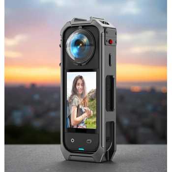 Martvsen Protective Frame Case Rabbit Cage Cold Shoe for Insta360 X5 - MT-X5