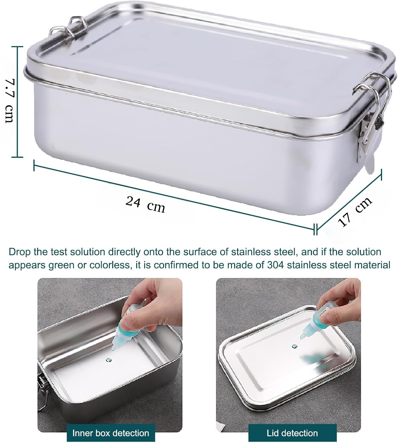 Umigy Kotak Makan Lunch Bento Box Stainless Steel 304 with Partition 2400ml - UM58 Gambar produk Umigy Kotak Makan Lunch Bento Box Stainless Steel 304 with Partition 2400ml - UM58