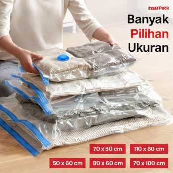 Gambar produk TaffPACK Kantong Plastik Vakum Pakaian Multifungsi Vacuum Bag 1 PCS 80x110cm - YK-1000