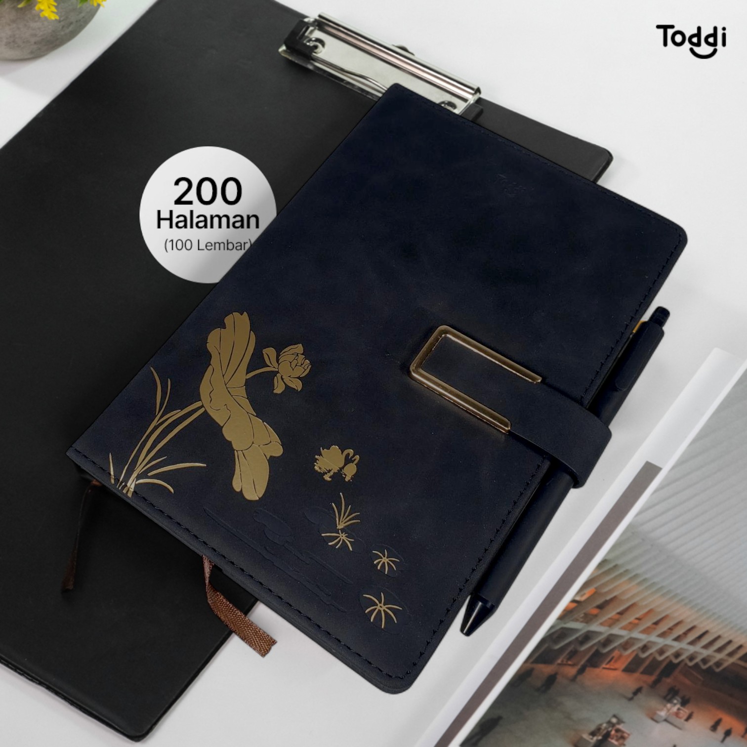Toddi Buku Jurnal Hardcover Notebook Diary A5 80GSM 200 Halaman Lined - TD663 Gambar produk Toddi Buku Jurnal Hardcover Notebook Diary A5 80GSM 200 Halaman Lined - TD663