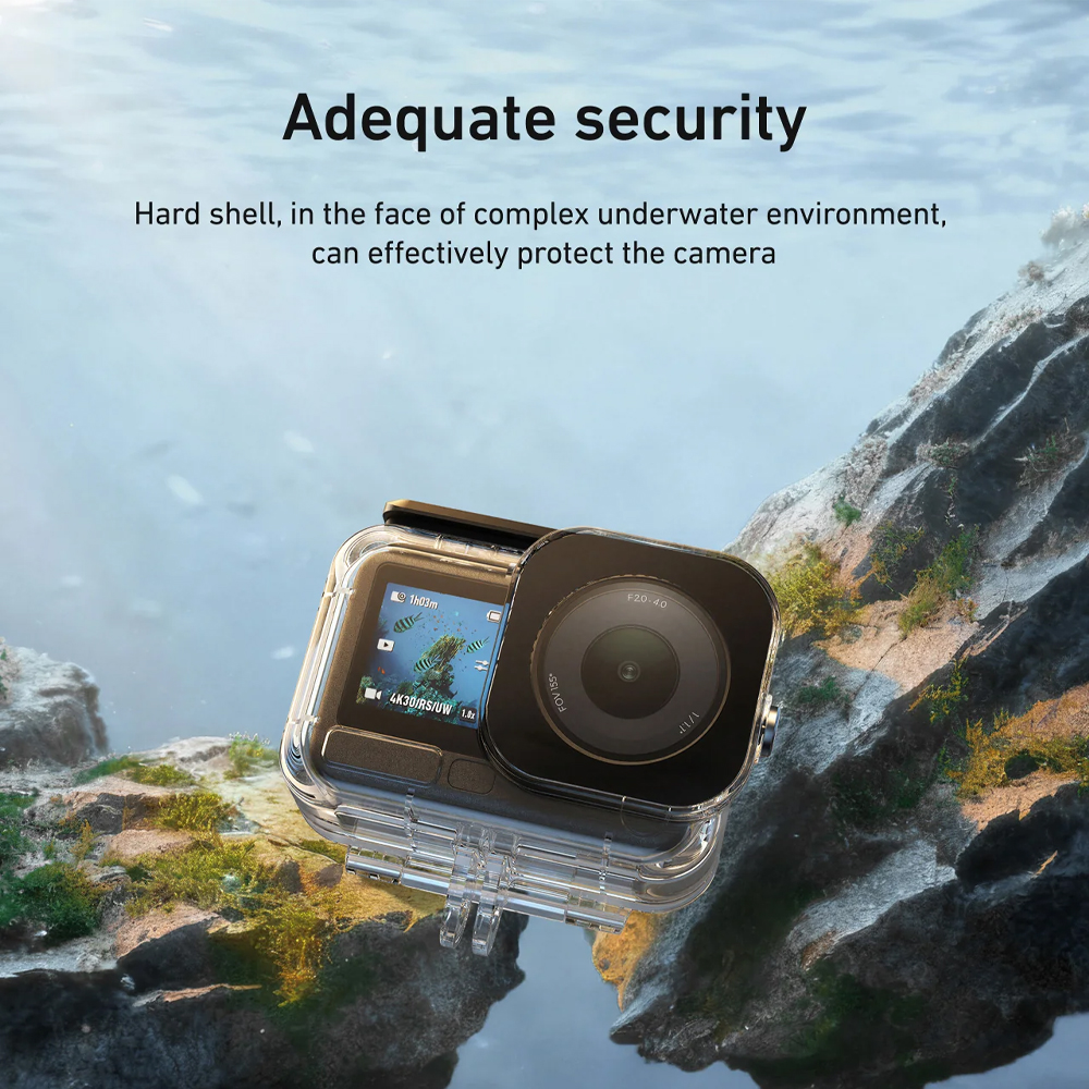 Gambar produk TELESIN Casing Anti Air Waterproof Case Anti Fog 60M DJI Osmo Action 6 - S4-WTP-12