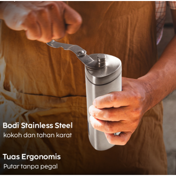 Gambar produk One Two Cups Alat Penggiling Kopi Manual Coffee Grinder Adjustable - 5014