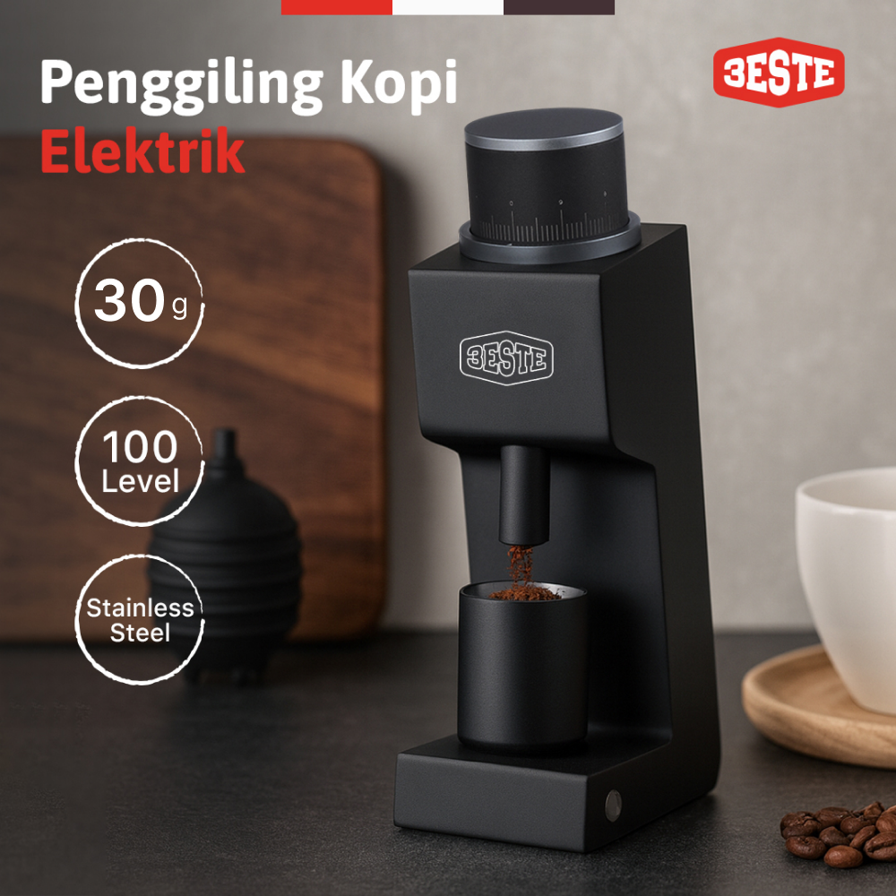 Trieste Alat Penggiling Kopi Elektrik Coffee Grinder 30g - 005 Gambar produk Trieste Alat Penggiling Kopi Elektrik Coffee Grinder 30g - 005