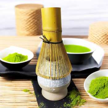 Gambar produk One Two Cups Matcha Set Chawan Chasen Stand Chashaku 470ml 4 PCS - WT174
