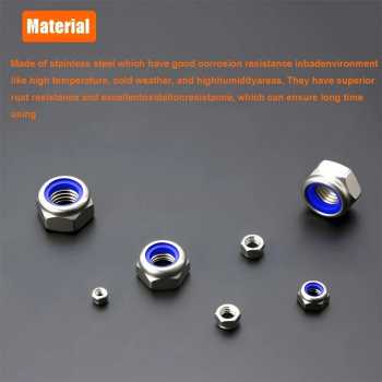 Gambar produk AGASHE Mur Hexagonal Nut Box DIN934 Polished M8 M6 M5 M4 M3 240 PCS - AG-240