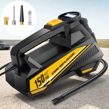 Gambar produk CARSUN Pompa Ban Elektrik Digital Tire Inflator Cigarette Plug 150 PSI - C3012-1