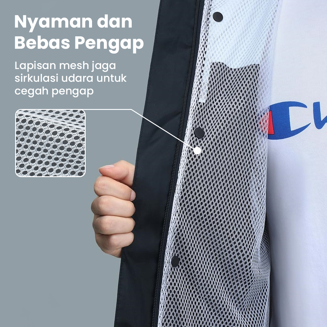 Keyru Jas Hujan Setelan Motor Polyester Pongee Waterproof Raincoat M - ZY-8118 Gambar produk Keyru Jas Hujan Setelan Motor Polyester Pongee Waterproof Raincoat M - ZY-8118