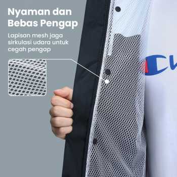 Gambar produk Keyru Jas Hujan Setelan Motor Polyester Pongee Waterproof Raincoat M - ZY-8118