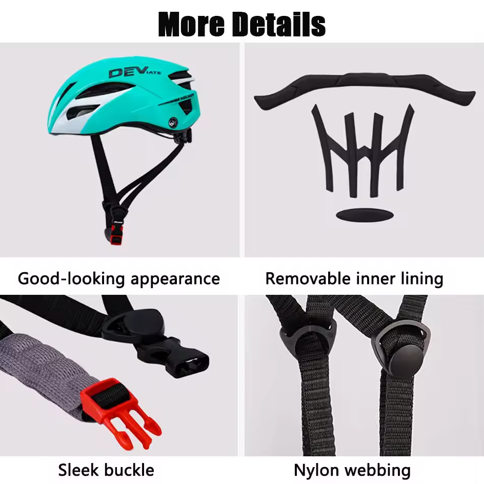 Gambar produk DEVIATE Helm Sepeda Bicycle Road Bike MTB Helmet EPS Foam 14 Air Vent - DV-008