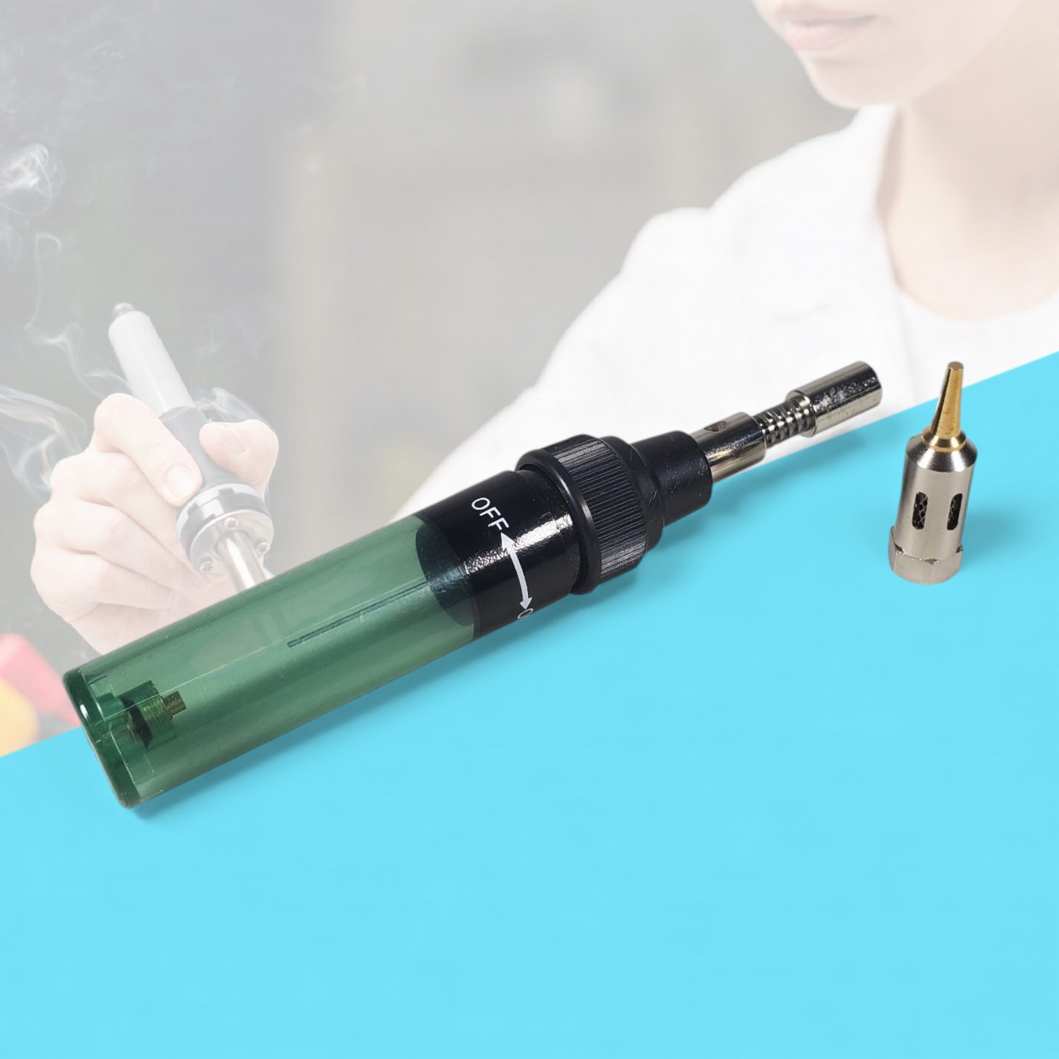 JHHTDZ Solder Pena Gas Iron Welding Tool 3in1 1300 Celcius - HT-F01 Gambar produk JHHTDZ Solder Pena Gas Iron Welding Tool 3in1 1300 Celcius - HT-F01