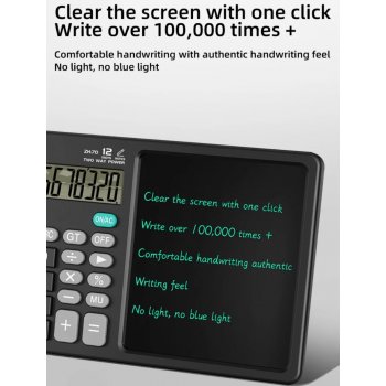 Gambar produk SIOPEN Kalkulator Tablet Multifungsi 2in1 LCD Writing Pad 12 Digits - ZH70