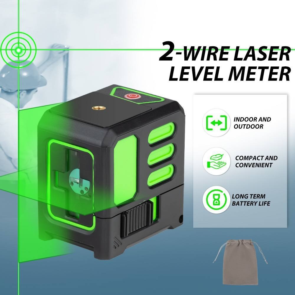 HILDA Laser Level Self Leveling 2 Line 360 Degree Waterproof IP54 - AB113 Gambar produk HILDA Laser Level Self Leveling 2 Line 360 Degree Waterproof IP54 - AB113