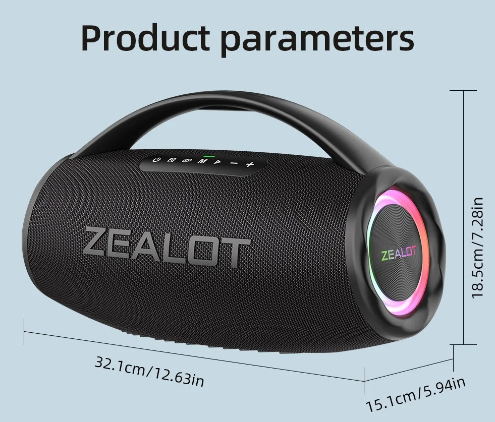 ZEALOT Speaker Bluetooth Portable Subwoofer Dual Pairing 16000mAh - S97 Gambar produk ZEALOT Speaker Bluetooth Portable Subwoofer Dual Pairing 16000mAh - S97