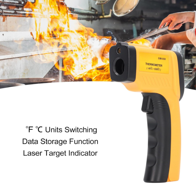 KOLA Termometer Industrial Digital Thermogun Infrared Laser LCD - TS600 Gambar produk KOLA Termometer Industrial Digital Thermogun Infrared Laser LCD - TS600