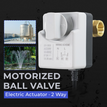 Gambar produk NBCJ Brass Motorized Ball DN15 Valve Type Electric Actuator 2 Way - DY-303
