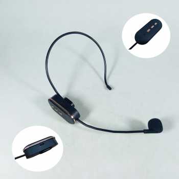 Gambar produk CLOVEY Wireless Lavalier Lapel Microphone 6.35mm Adapter 2.4GHz 2 Mic - SI09