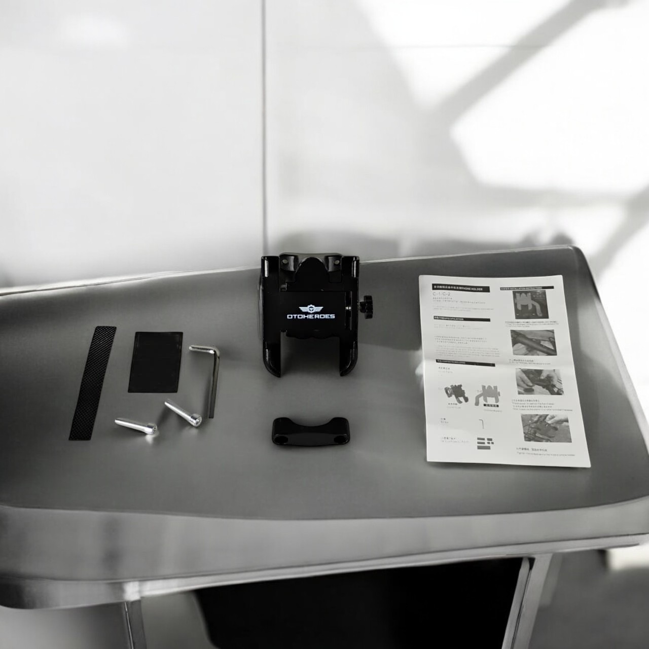 Gambar produk OTOHEROES Holder Motor Smartphone Full Alloy Body - C-1