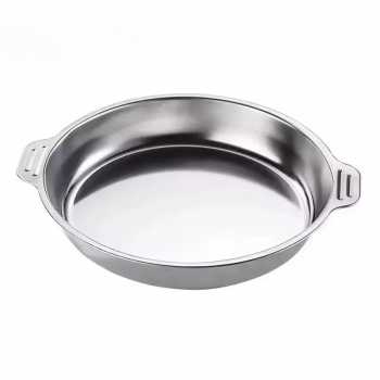Gambar produk Aihogard Loyang Nampan Bulat Baking Pan Stainless Steel 410 26x18x4cm - AG55