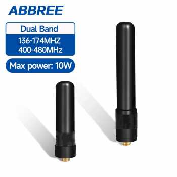 Gambar produk ABBREE Antena Walkie Talkie Dual Band Universal Baofeng UV-5RH 10W 8cm - AR-806