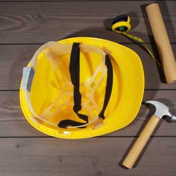 Gambar produk Proguard Helm Proyek Konstruksi K3 Safety Protective Cap V Shaped ABS - LM0449