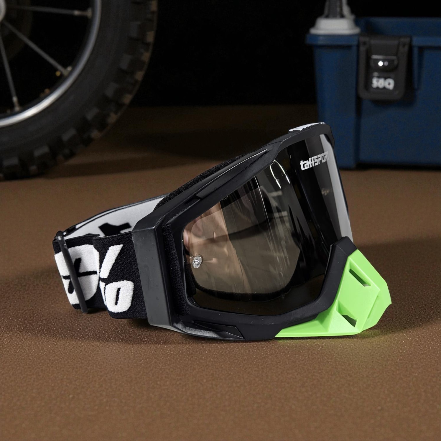 Gambar produk TaffSPORT Kacamata Helm Motor Goggles UV400 Protection Windproof Reflective - UV400