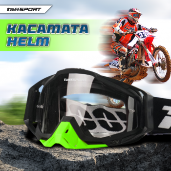 TaffSPORT Kacamata Helm Motor Goggles UV400 Protection Windproof - UV400