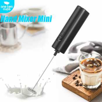 Gambar produk One Two Cups Hand Mixer Mini Pengocok Telur Kopi Milk Frother Battery - KJBQ-12