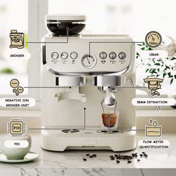 Gambar produk SAOCHI Mesin Kopi Espresso Coffee Maker Frothing Grinding 20 Bar 1560W - 517EA