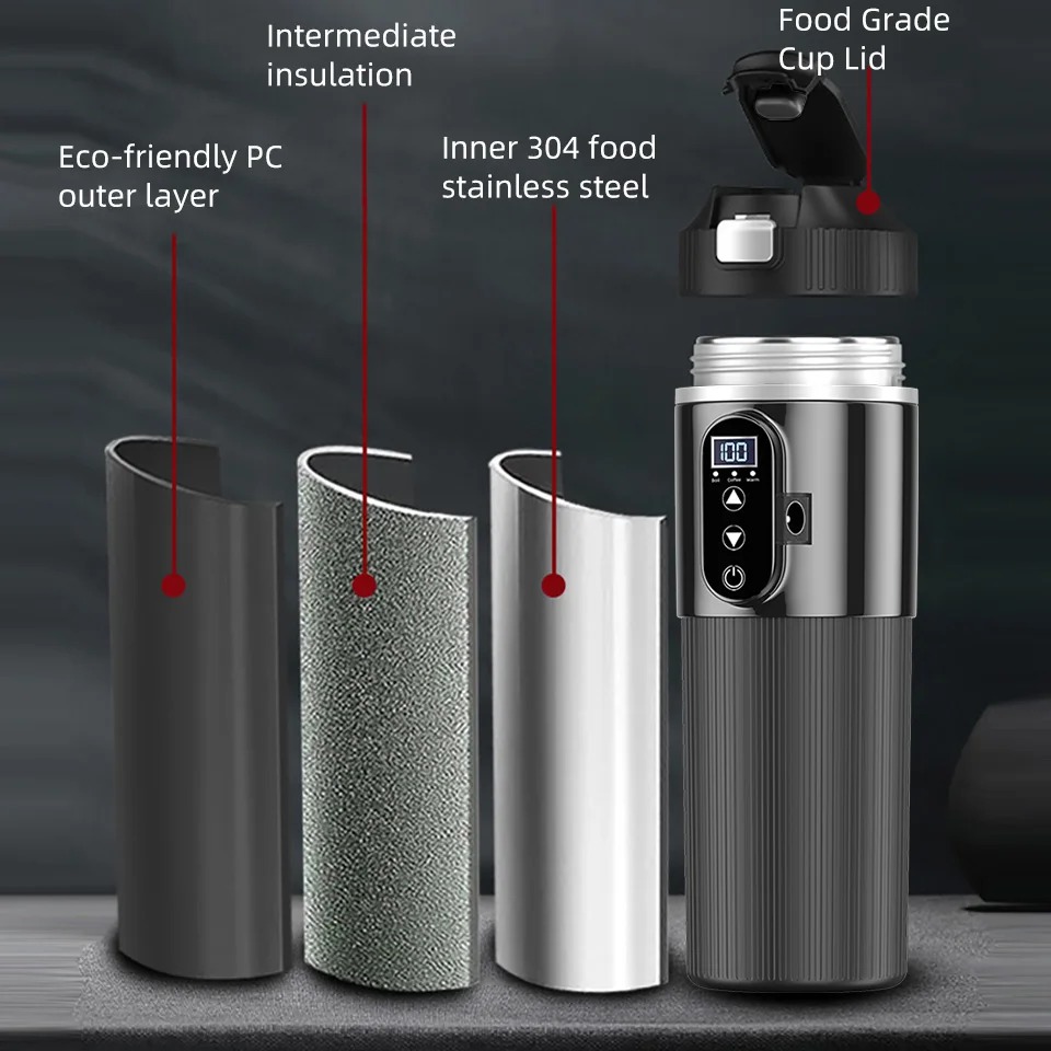 JAISUNG Botol Minum Termos Elektrik Adjustable Car Plug 100W 500ml - JS-50 Gambar produk JAISUNG Botol Minum Termos Elektrik Adjustable Car Plug 100W 500ml - JS-50