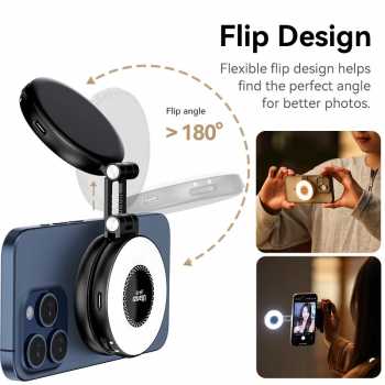 Gambar produk Ulanzi Lampu Ring Light LED Magnetic 3in1 Color Flip Design 400mAh 2W - LM19