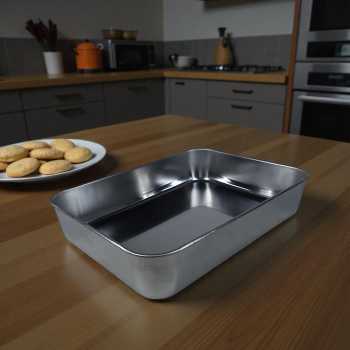 Gambar produk Eggy Loyang Nampan Tray Grill Pan Oven Baking Stainless Steel 430 23.5x17.9x4.5cm - EG36