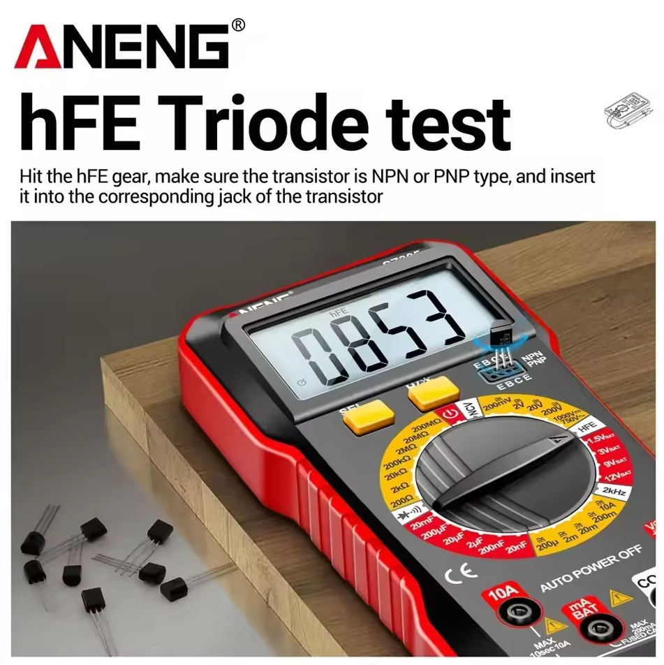 ANENG Digital Multimeter Voltage Tester 1999 Count NCV Triode - SZ305 Gambar produk ANENG Digital Multimeter Voltage Tester 1999 Count NCV Triode - SZ305