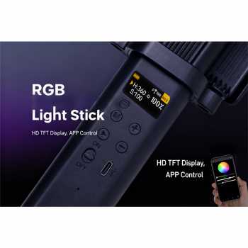 Gambar produk LIYADI Lampu Studio Tube Light Stick RGBW 24 Mode OLED 5200mAh 24W - C2