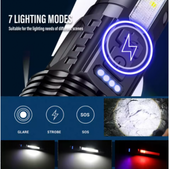 Gambar produk RLTEC Lampu Senter LED Rechargeable Flashlight 600 Lumens P520 800mAh - A76