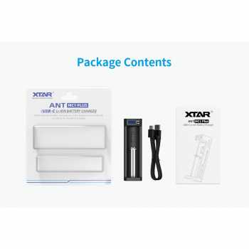 Gambar produk XTAR Charger Baterai 1 Slot 14500 18650 18650 Li-Ion 3.7V LCD Type C - ANT MC1 Plus