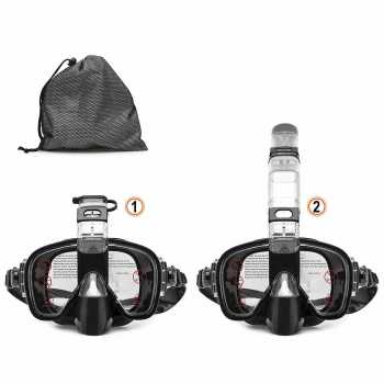 Gambar produk Huacheng Kacamata Selam Scuba Diving Snorkeling Goggles Set L/XL - QW-01