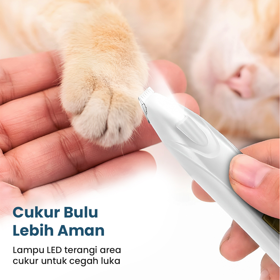 HWY Alat Cukur Bulu Kaki Hewan Elektrik Shaving Trimmer Pet 400mAh - H-400 Gambar produk HWY Alat Cukur Bulu Kaki Hewan Elektrik Shaving Trimmer Pet 400mAh - H-400