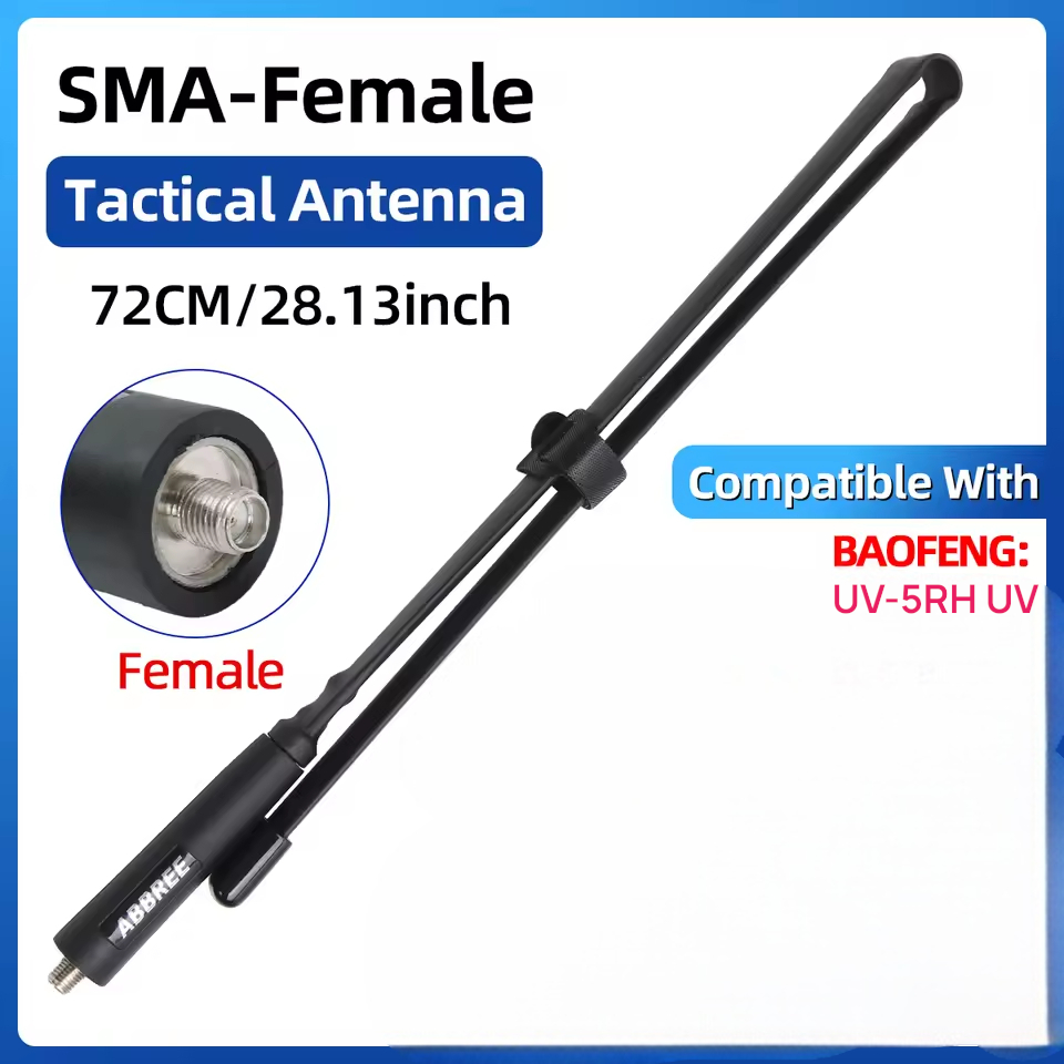 Gambar produk ABBREE Antena HT Walkie Talkie Radio SMA Female for Baofeng UV-5RH UV 72cm - AB-44