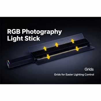 Gambar produk LIYADI Lampu Studio Tube Light Stick RGBW 24 Mode OLED 5200mAh 24W - C2