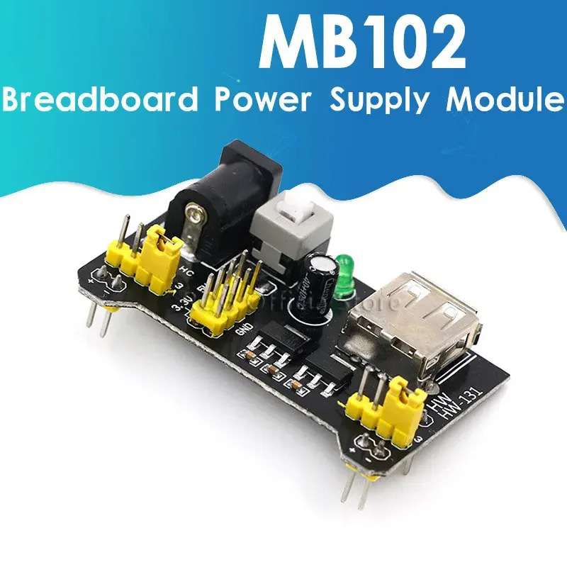 AOKIN Power Supply Module Breadboard Dual Channel 3.3/5V - MB102 Gambar produk AOKIN Power Supply Module Breadboard Dual Channel 3.3/5V - MB102