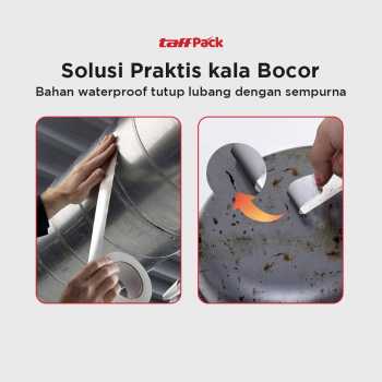 Gambar produk TaffPACK Lakban Aluminium Foil Tape Tahan Panas Anti Bocor 5M - FM-TP