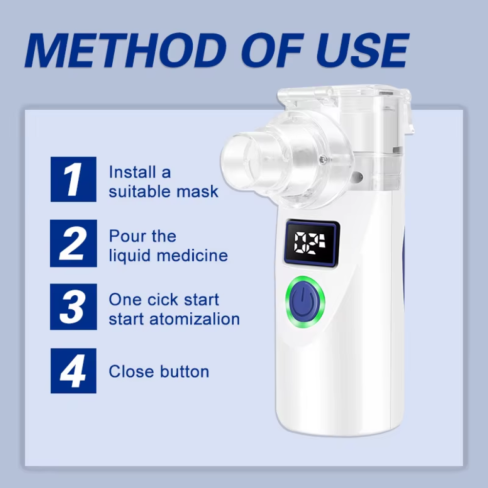 Alextrasz Alat Terapi Pernapasan Ultrasonic Nebulizer Portable Inhaler - AT740 Gambar produk Alextrasz Alat Terapi Pernapasan Ultrasonic Nebulizer Portable Inhaler - AT740
